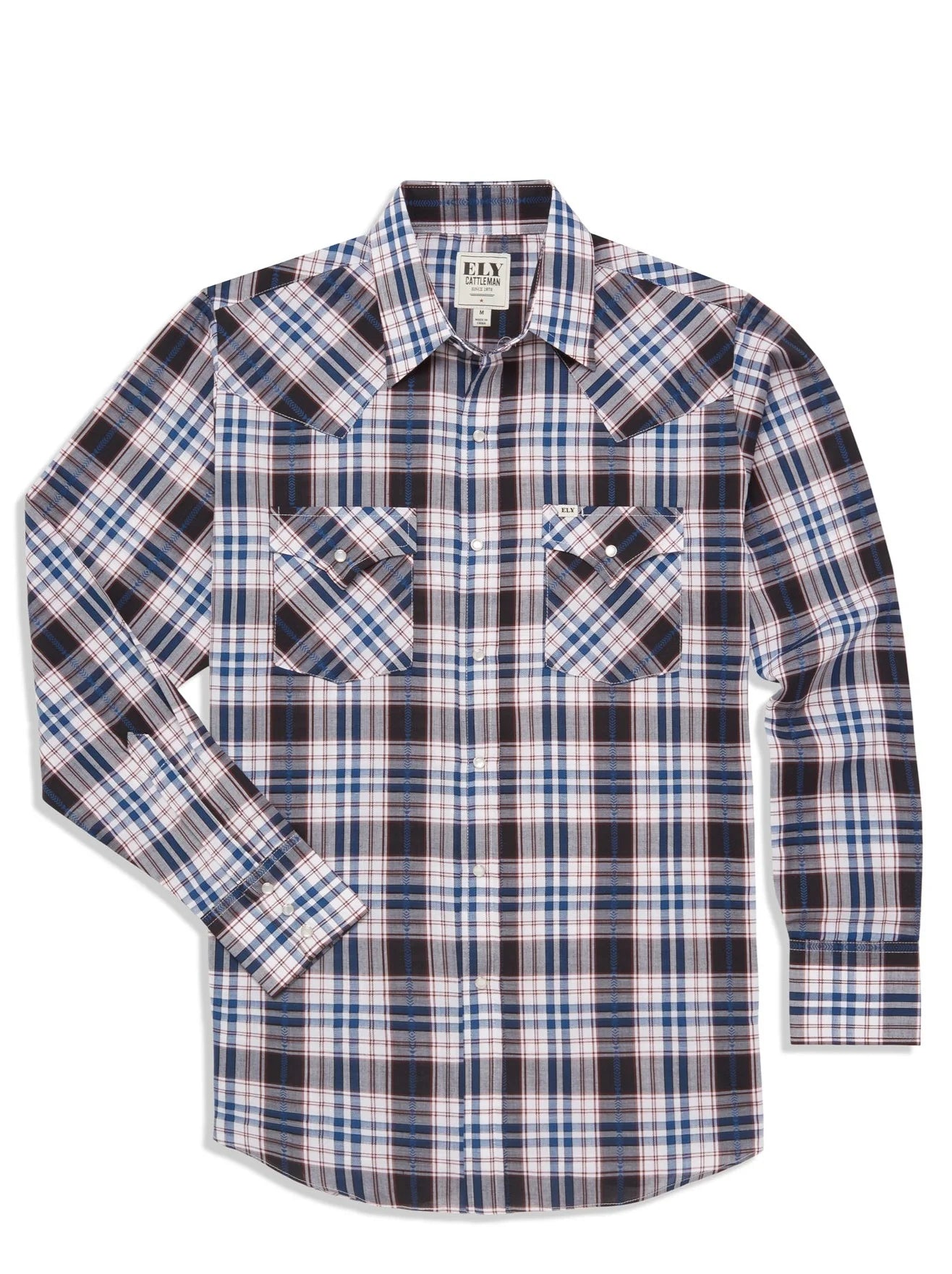 Long Sleeve Plaid Arrow Blue/Black 2XL / Blue/Black Long Sleeve Plaid Arrow Blue/Black 2XL / Blue/Black