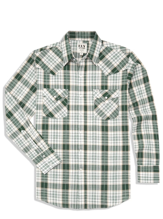 Long Sleeve Plaid Arrow Green