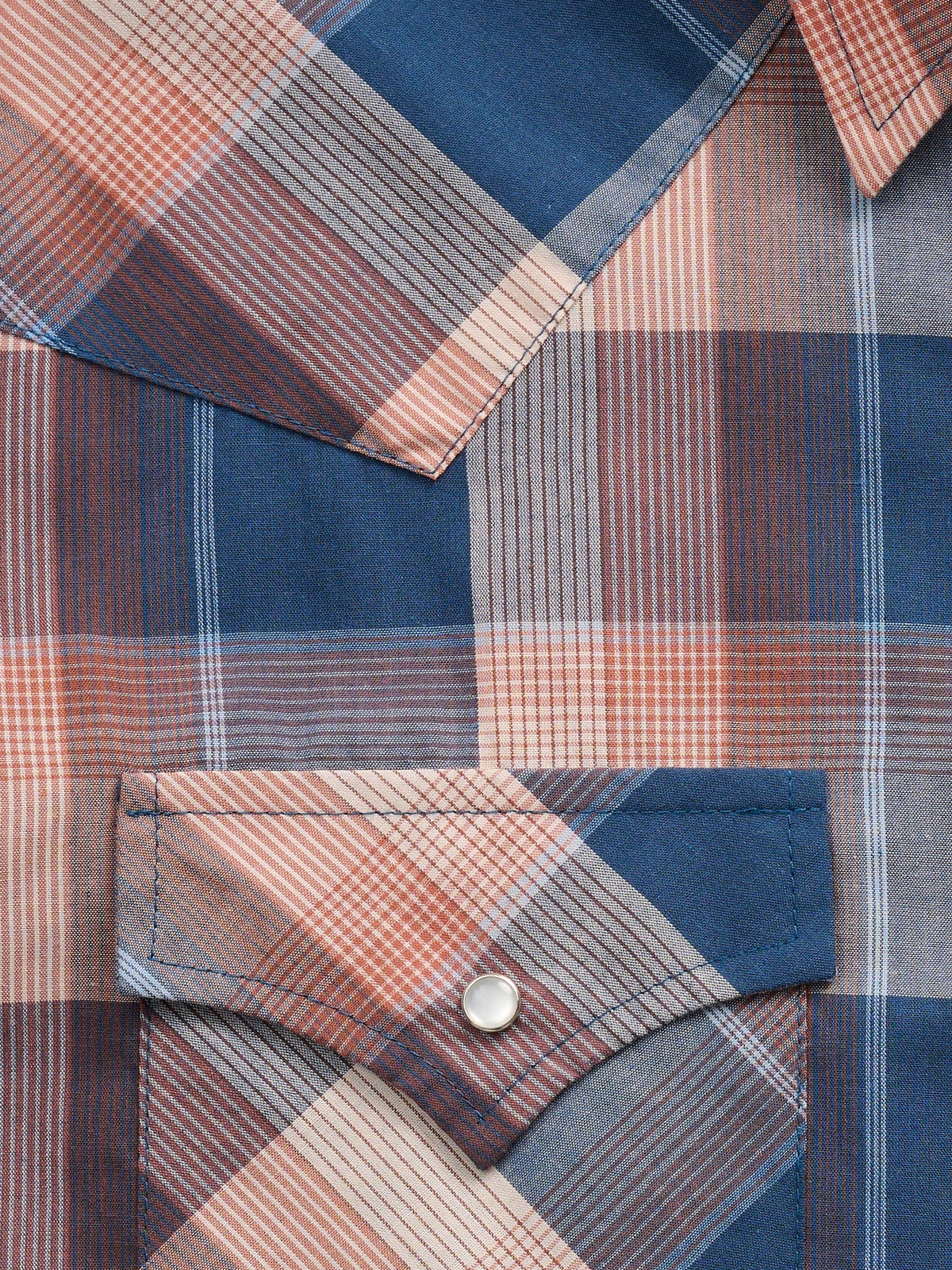 Men's Ely Cattleman Long Sleeve Textured Plaid Western Snap Shirt - 2029329