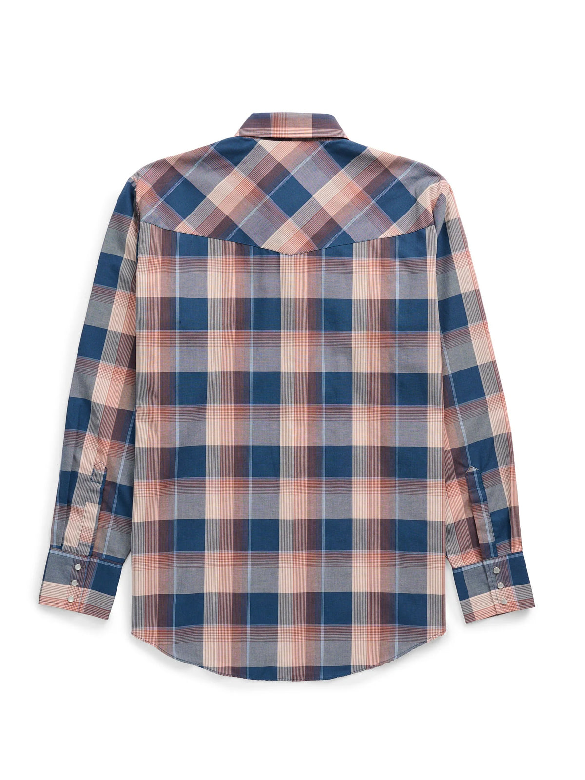 Men's Ely Cattleman Long Sleeve Textured Plaid Western Snap Shirt - 2029329