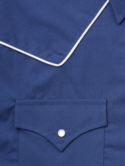 Shirt w/ Contrast Piping Long Sleeve - 202980