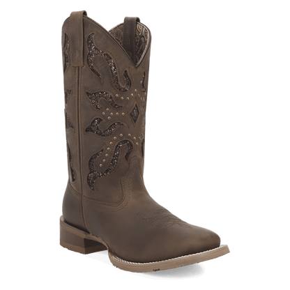 Women's Laredo Lonestar Lace Leather Boot - Brown - 2034