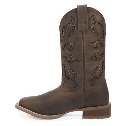 Women's Laredo Lonestar Lace Leather Boot - Brown - 2034