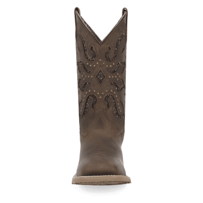 Women's Laredo Lonestar Lace Leather Boot - Brown - 2034