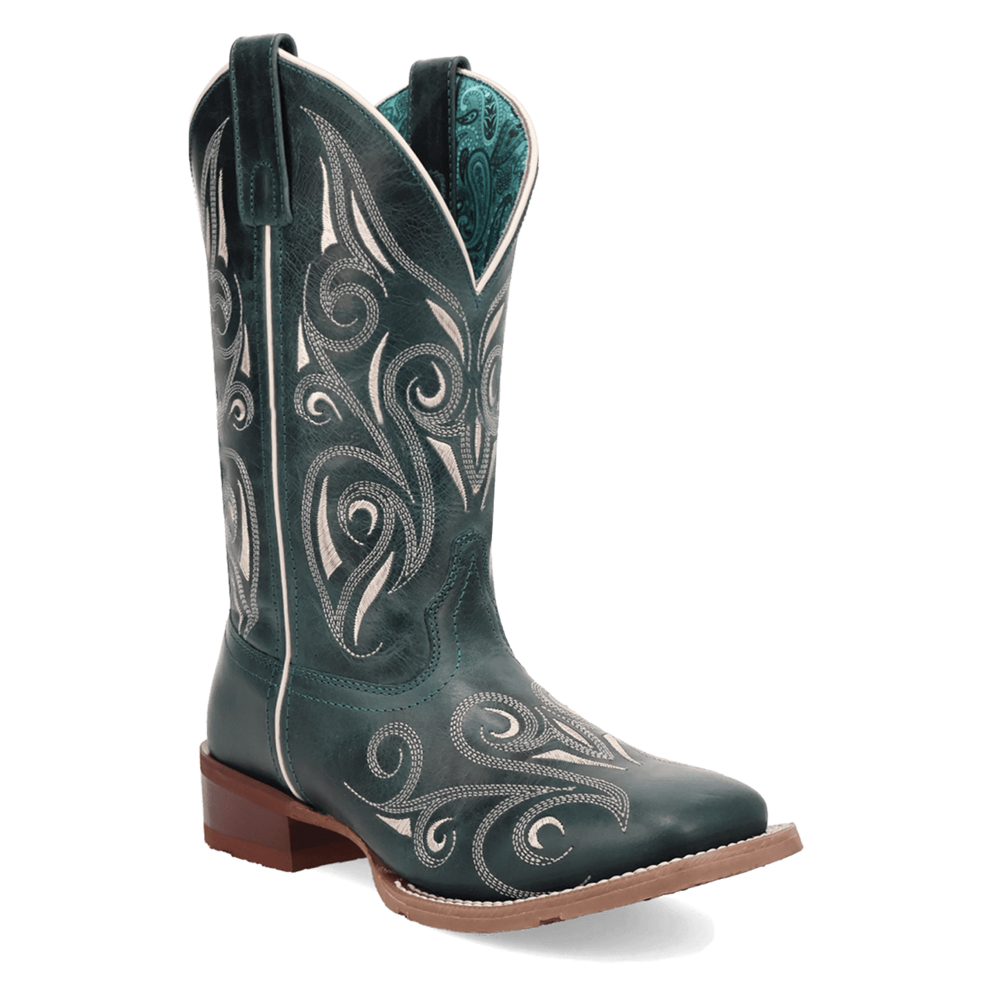 Women's Laredo Spurred Leather Boot - Turquoise - 2037