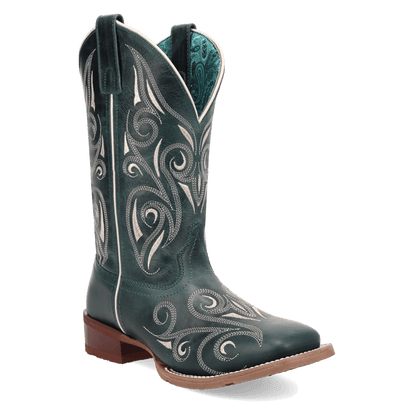Women's Laredo Spurred Leather Boot - Turquoise - 2037