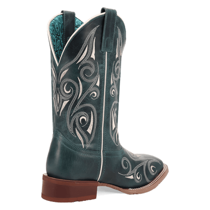 Women's Laredo Spurred Leather Boot - Turquoise - 2037