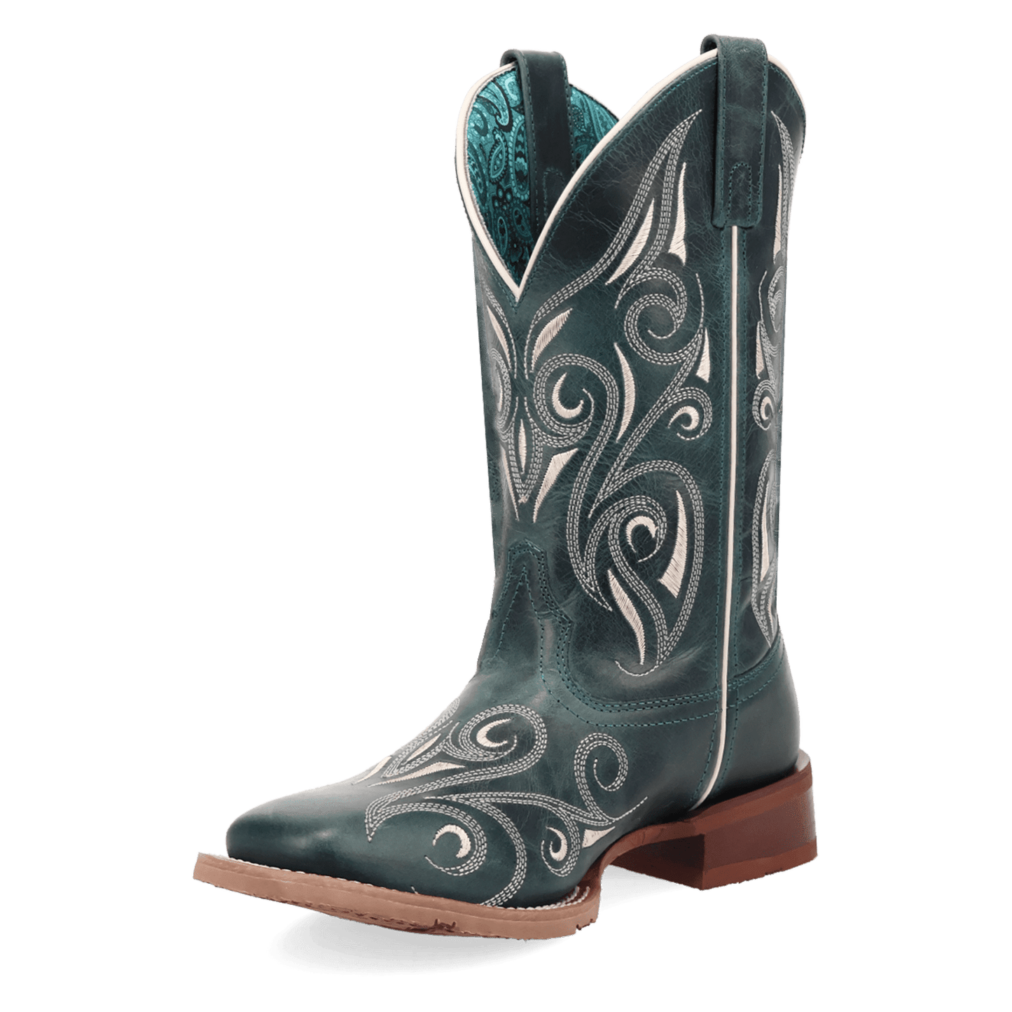 Women's Laredo Spurred Leather Boot - Turquoise - 2037