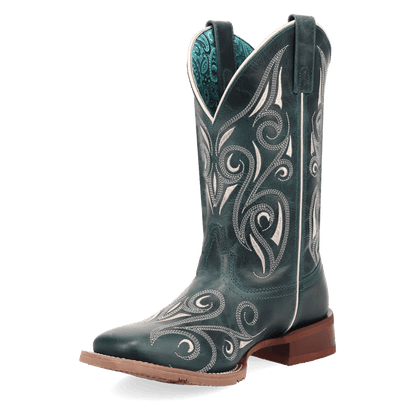 Women's Laredo Spurred Leather Boot - Turquoise - 2037