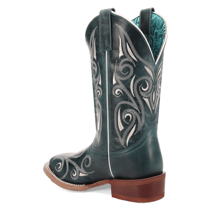 Women's Laredo Spurred Leather Boot - Turquoise - 2037