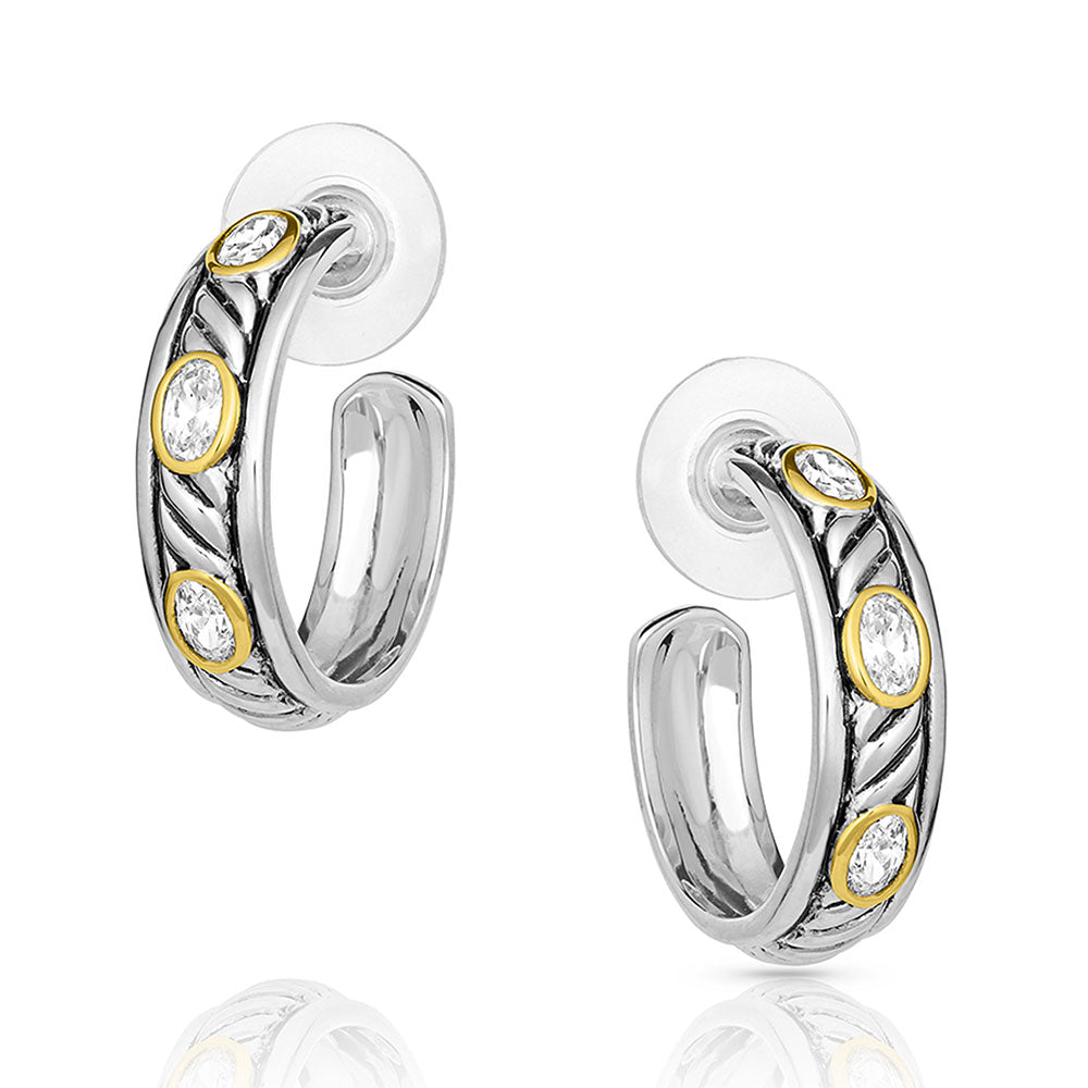 Woven Rope Inset Hoop Earrings – Circle B Western Wear
