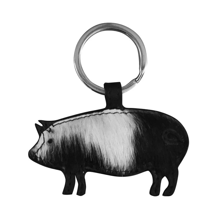 Cow Hair Key Fob