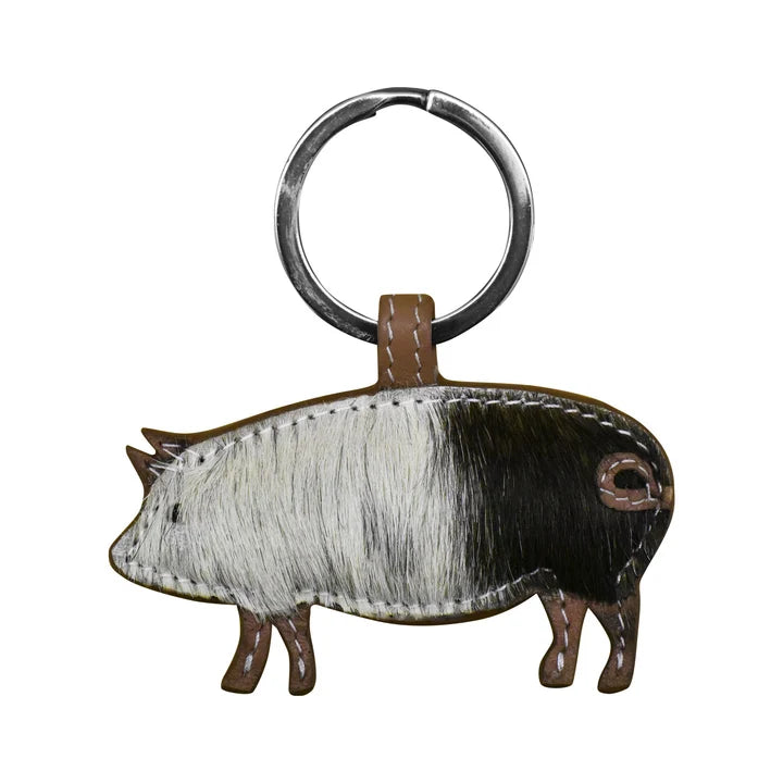 Cow Hair Key Fob
