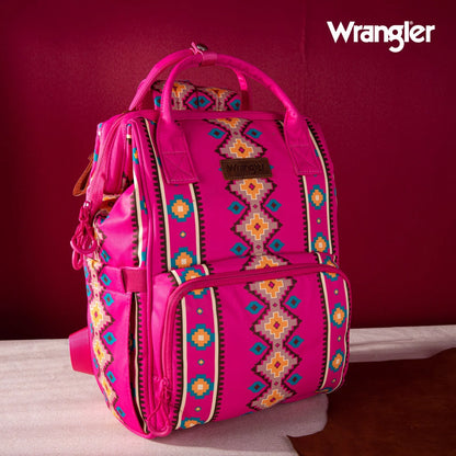 Wrangler Aztec Printed Callie Backpack - Pink- WG2204-9110HPK