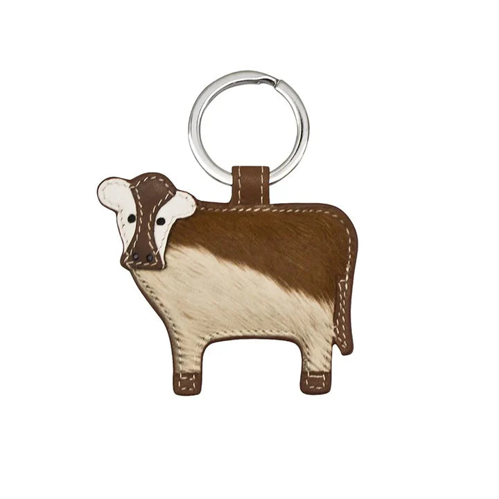 Cow Hair Key Fob