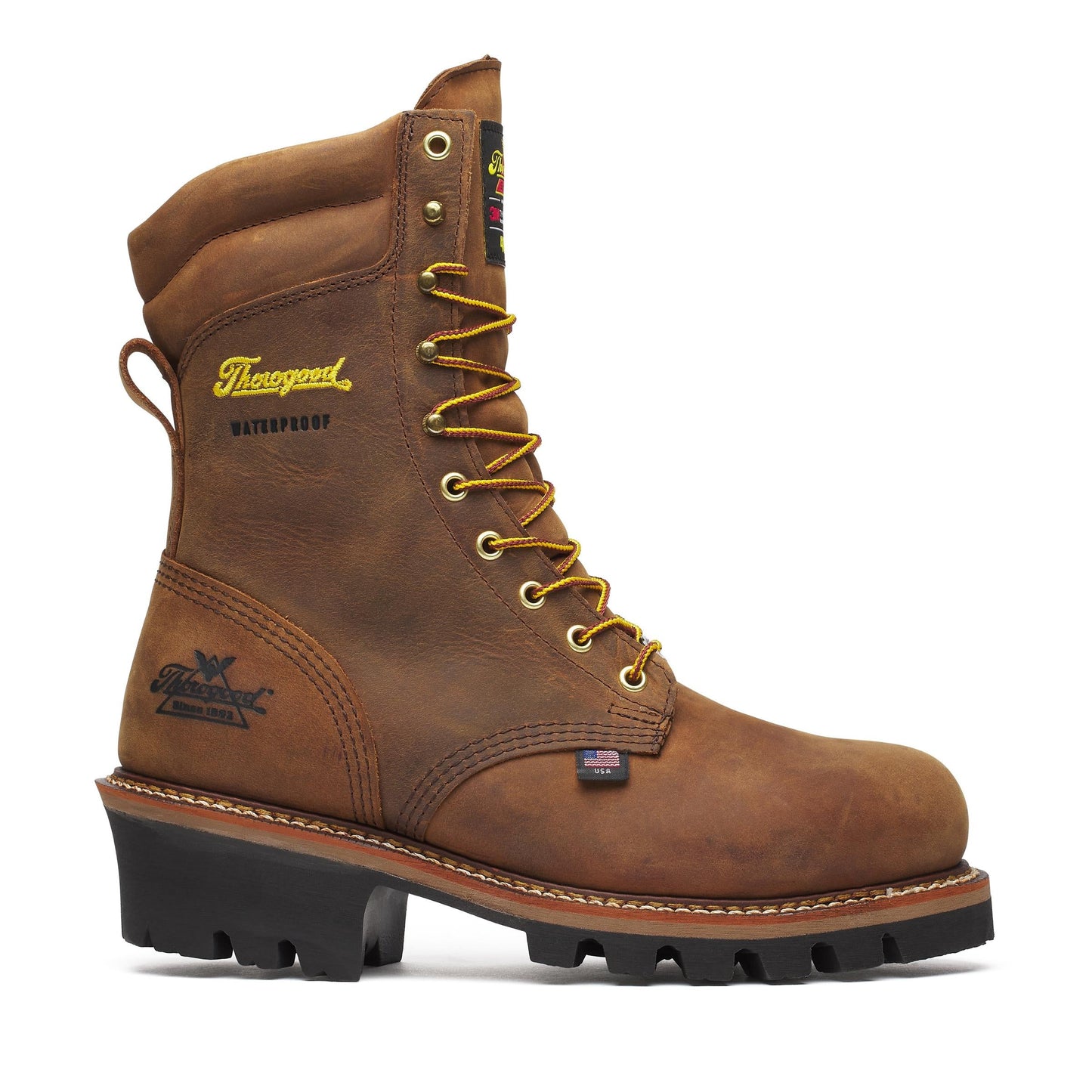 Men's Thorogood Logger  WP INSUL  Crazy Horse Steel Toe Vibram 9" - 804-3554