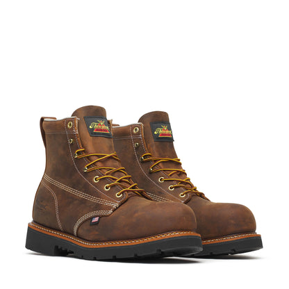 Men's Thorogood 6IN CRZYHRSE BLK INDY RND TOE 6" - 804-4111