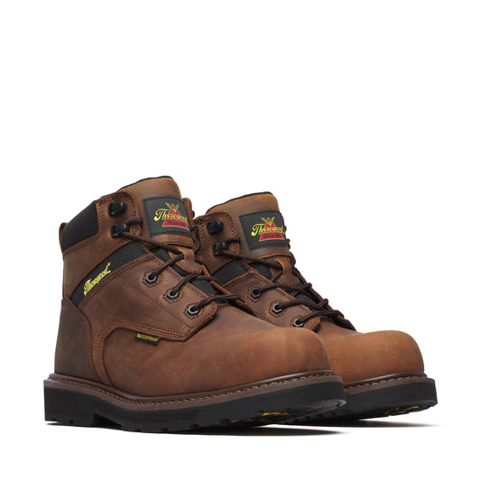 Men's Thorogood Jobsite  WP  Crazy Horse Comp Toe BLK 6" - 804-4143
