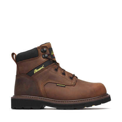 Men's Thorogood Jobsite  WP  Crazy Horse Comp Toe BLK 6" - 804-4143