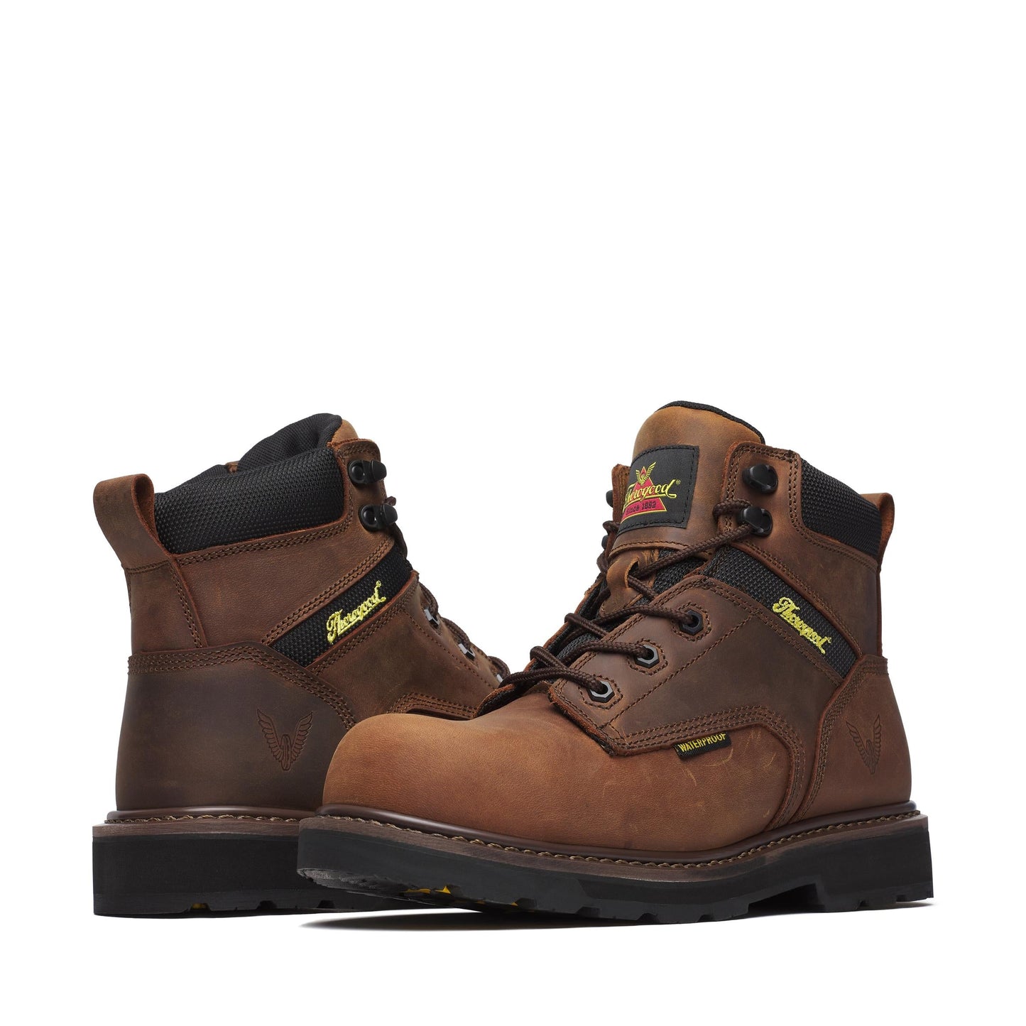 Men's Thorogood Jobsite  WP  Crazy Horse Comp Toe BLK 6" - 804-4143