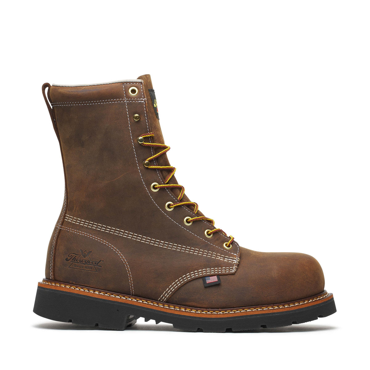 Men's Thorogood 8IN CRZYHRSE BLK INDY RND TOE 8" - 804-4211