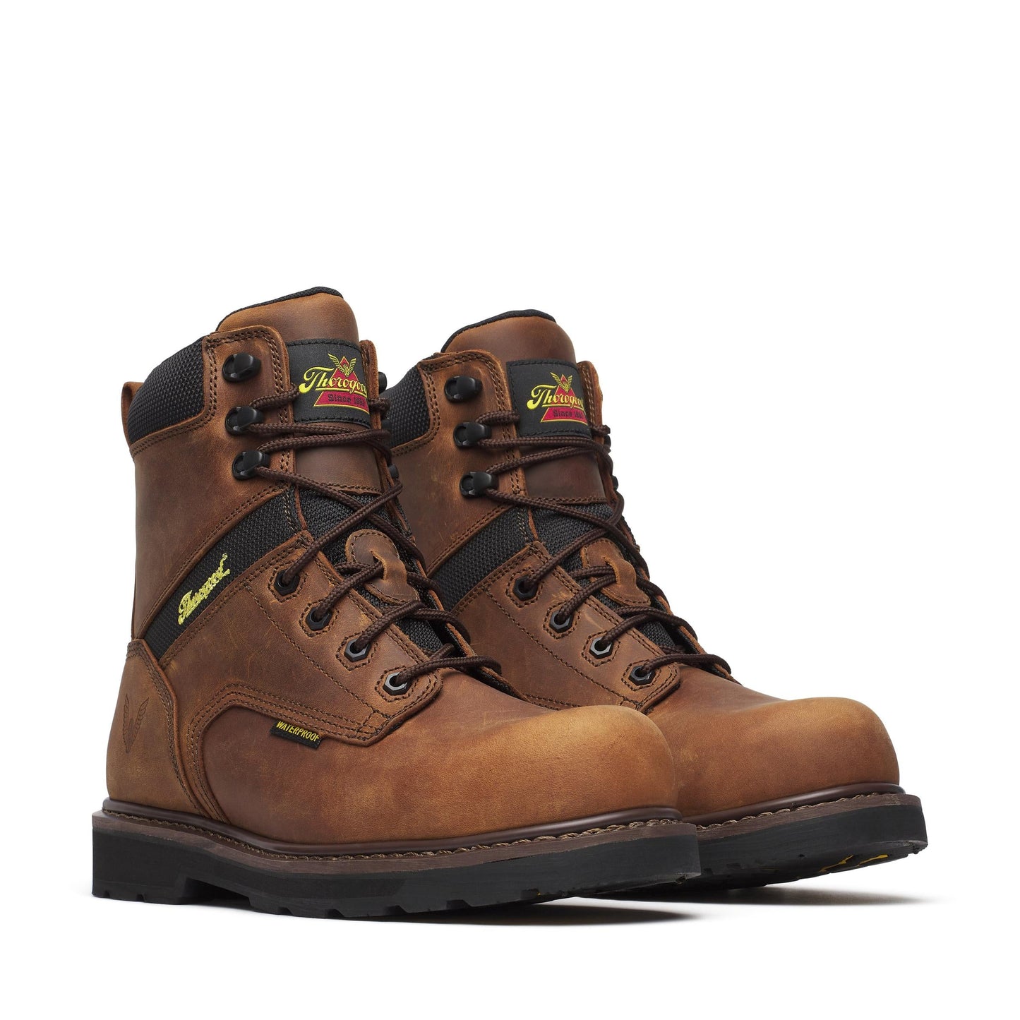 Men's Thorogood Jobsite  WP  Crazy Horse Comp Toe BLK 8" - 804-4243