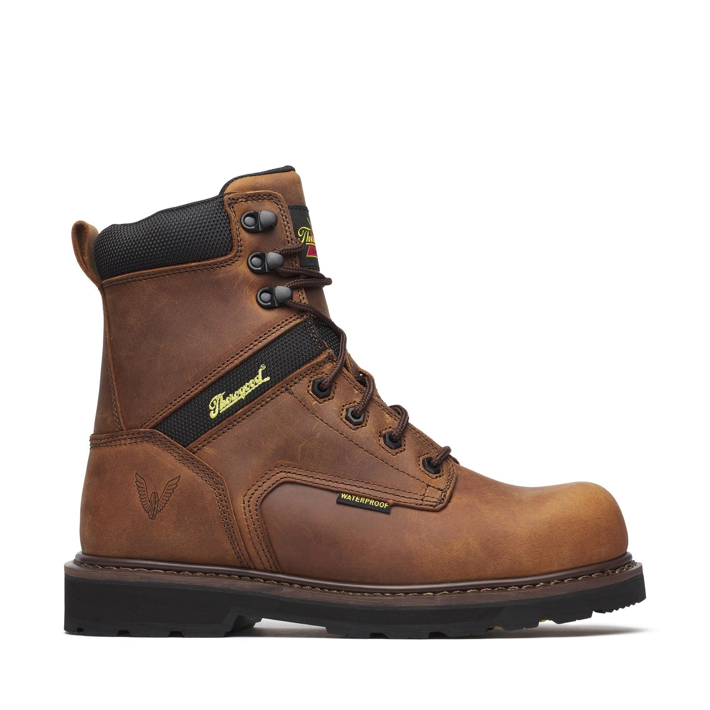 Men's Thorogood Jobsite  WP  Crazy Horse Comp Toe BLK 8" - 804-4243