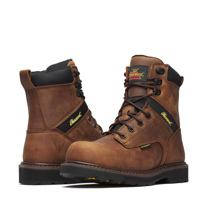 Men's Thorogood Jobsite  WP  Crazy Horse Comp Toe BLK 8" - 804-4243