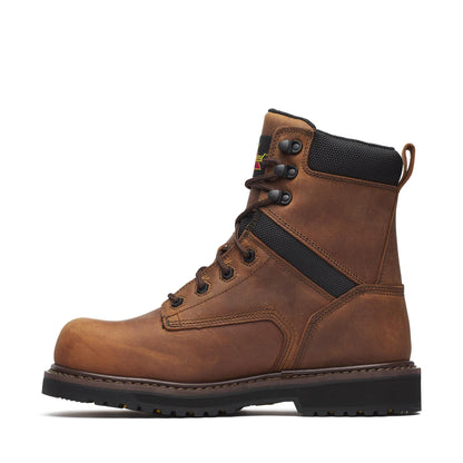 Men's Thorogood Jobsite  WP  Crazy Horse Comp Toe BLK 8" - 804-4243