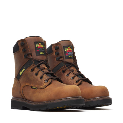 Men's Thorogood Jobsite  WP INSUL  Crazy Horse Comp Toe BLK 8" - 804-4244