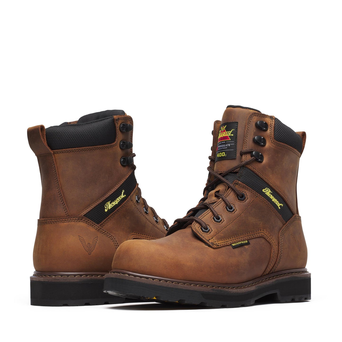 Men's Thorogood Jobsite  WP INSUL  Crazy Horse Comp Toe BLK 8" - 804-4244
