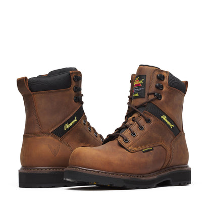 Men's Thorogood Jobsite  WP INSUL  Crazy Horse Comp Toe BLK 8" - 804-4244