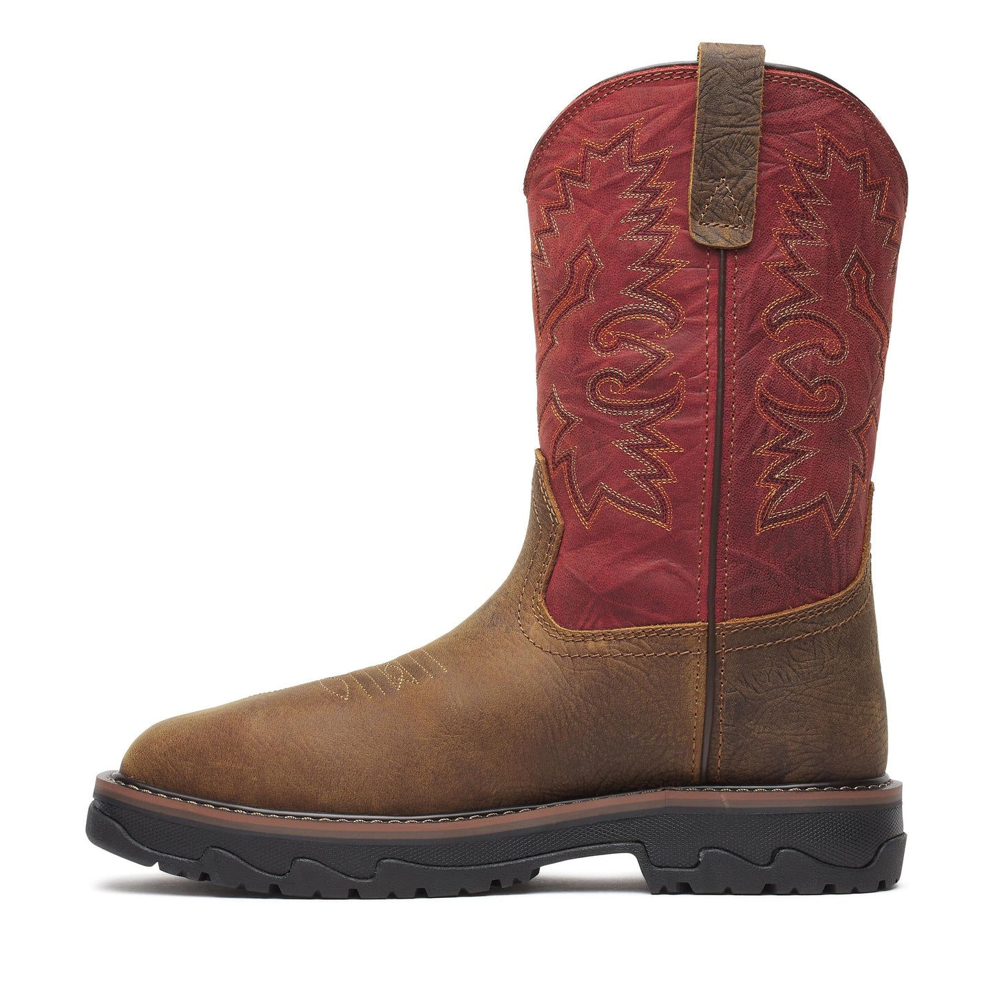 Men's Thorogood Buffalo Ridge   WP BrownScarlet Nano Sq Toe  - 804-4341