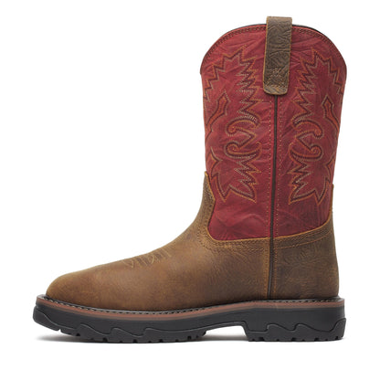 Men's Thorogood Buffalo Ridge   WP BrownScarlet Nano Sq Toe  - 804-4341