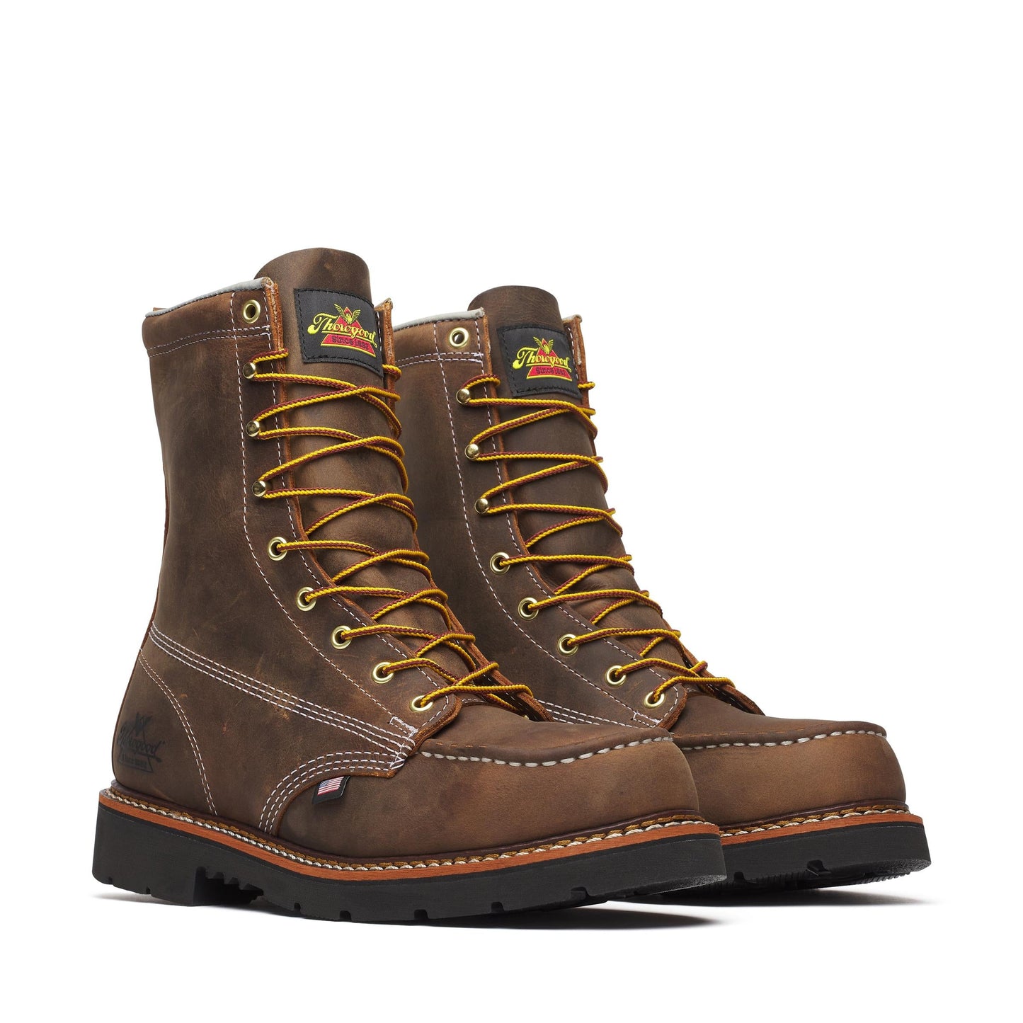 Men's Thorogood American Heritage   Crazy Horse Steel Moc Toe BLK 8" - 804-4398