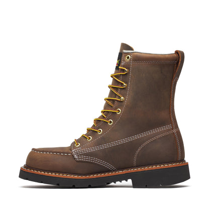 Men's Thorogood American Heritage   Crazy Horse Steel Moc Toe BLK 8" - 804-4398