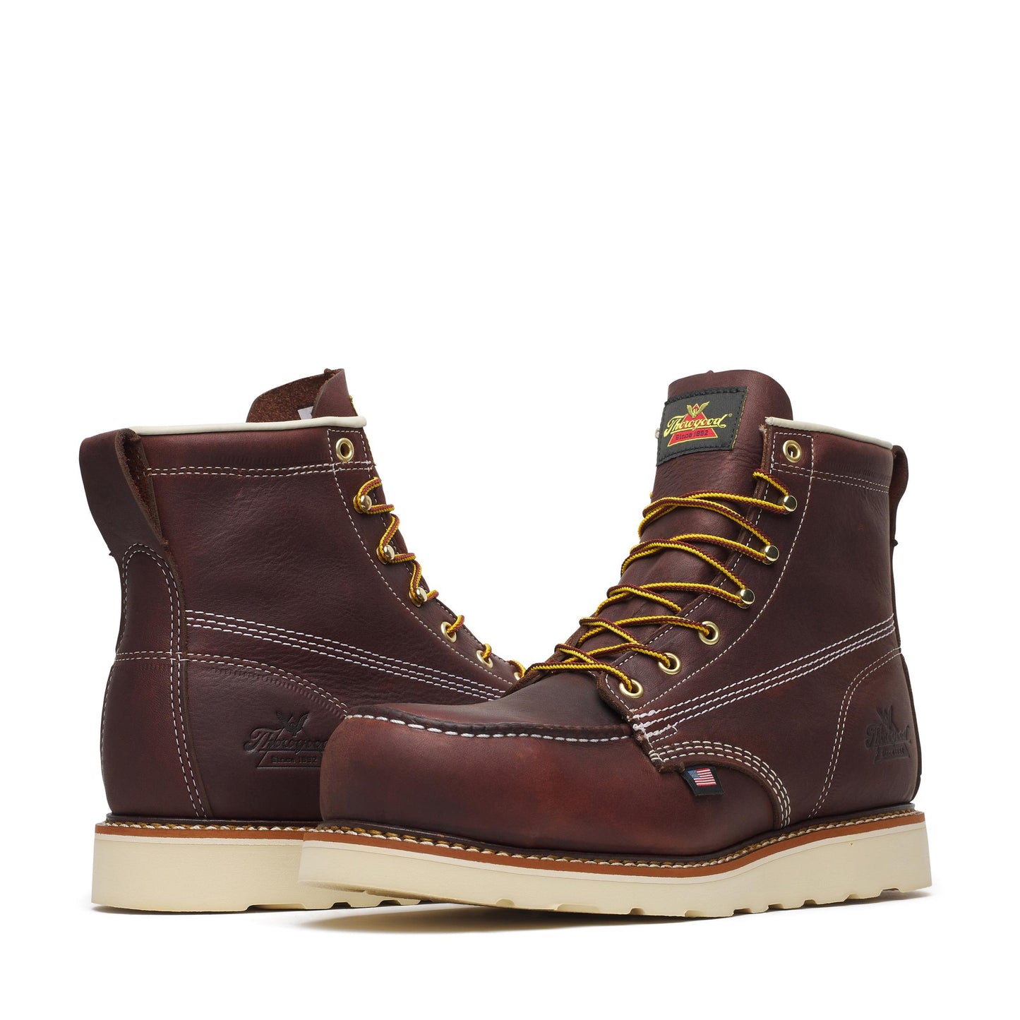 Men's Thorogood American Heritage   Black Walnut Nano Moc Toe MAXWear Wed 6" - 804-6120