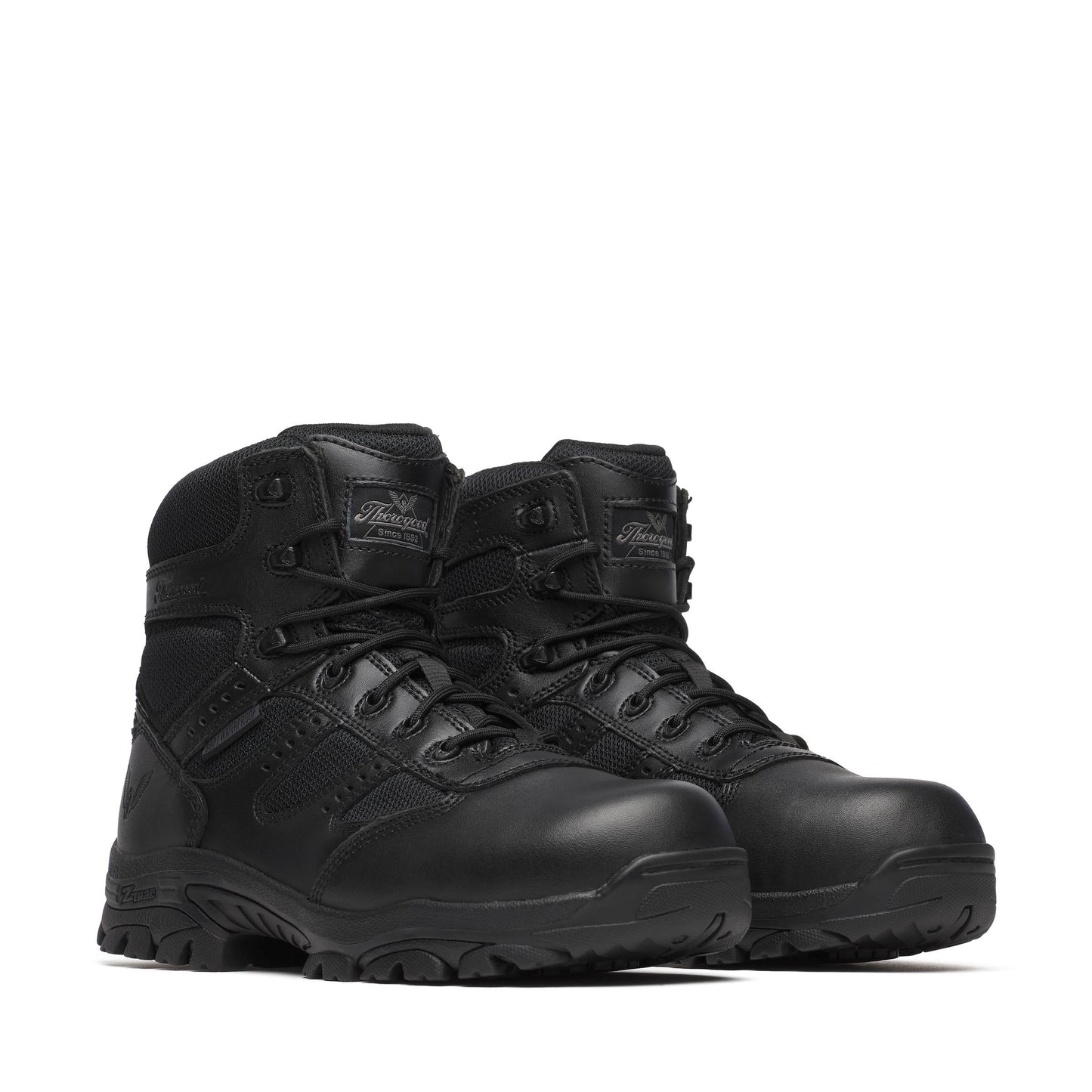 Men's Thorogood The Deuce  BBP WP  Black Comp Polish Toe SideZip 6" - 804-6190