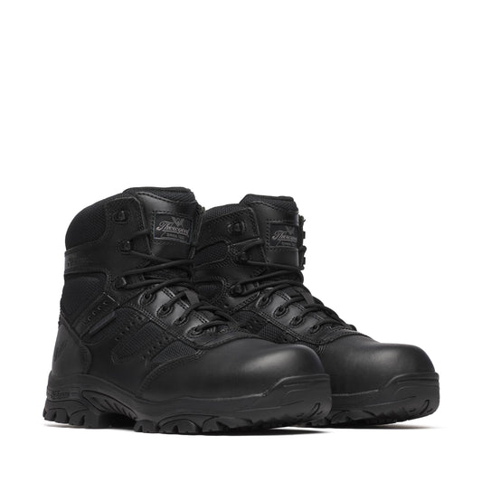Men's Thorogood The Deuce  BBP WP  Black Comp Polish Toe SideZip 6" - 804-6190