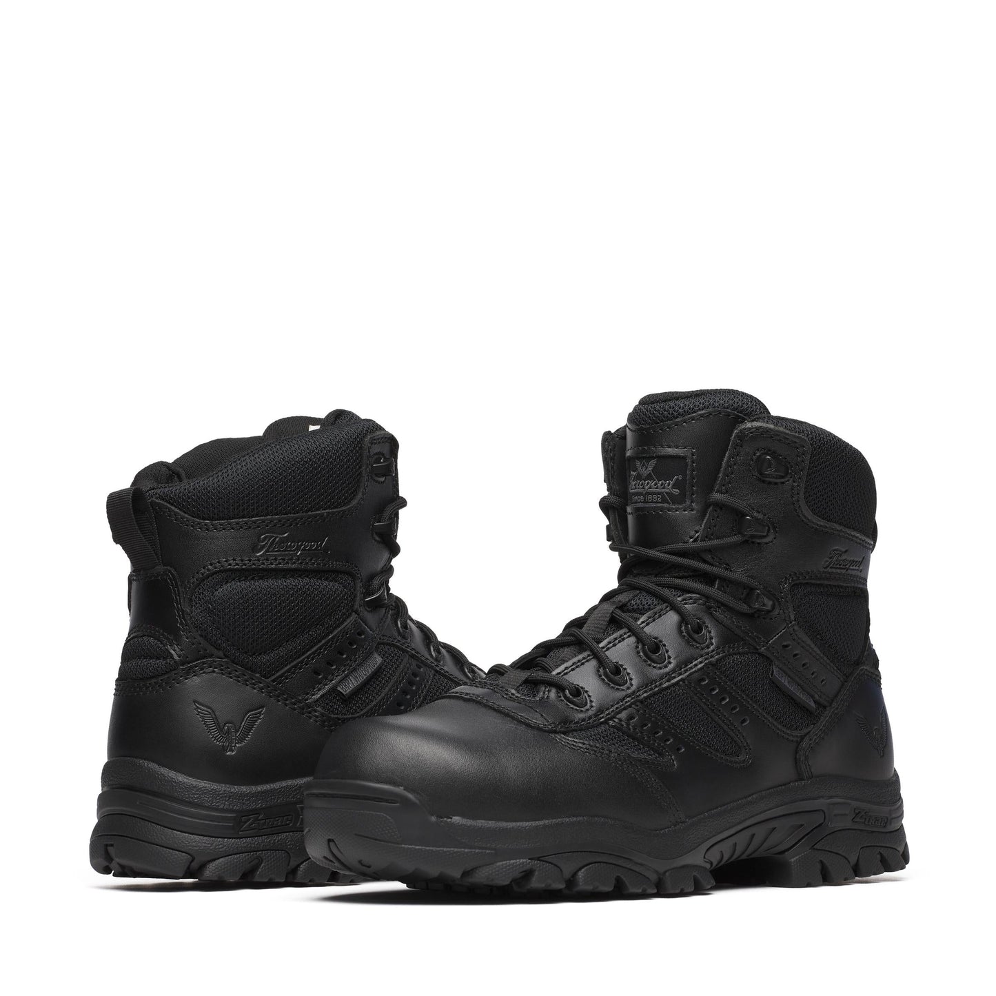 Men's Thorogood The Deuce  BBP WP  Black Comp Polish Toe SideZip 6" - 804-6190