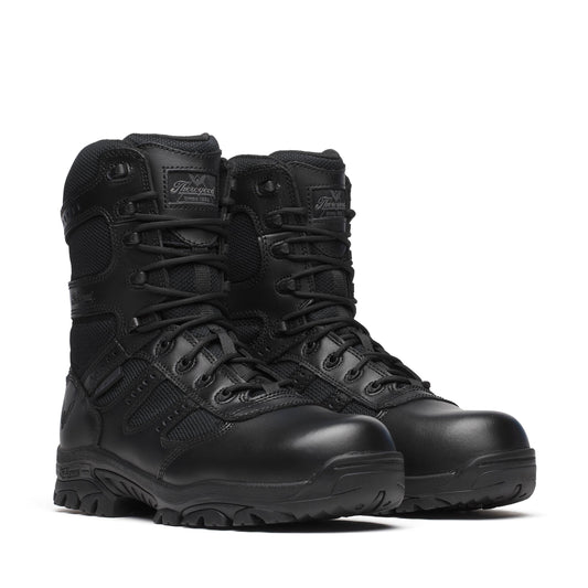 Men's Thorogood The Deuce  BBP WP  Black Comp Polish Toe SideZip 8" - 804-6191