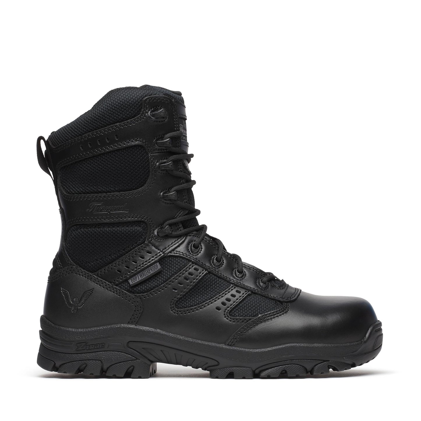Men's Thorogood The Deuce  BBP WP  Black Comp Polish Toe SideZip 8" - 804-6191