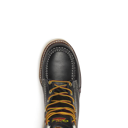 Men's Thorogood American Heritage   Black Steel Moc Toe Wedge 6" - 804-6201