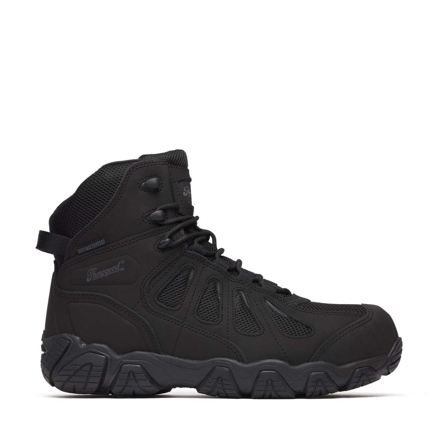Men's Thorogood Crosstrex  BBP WP  Black Comp Toe SideZip 6" - 804-6290
