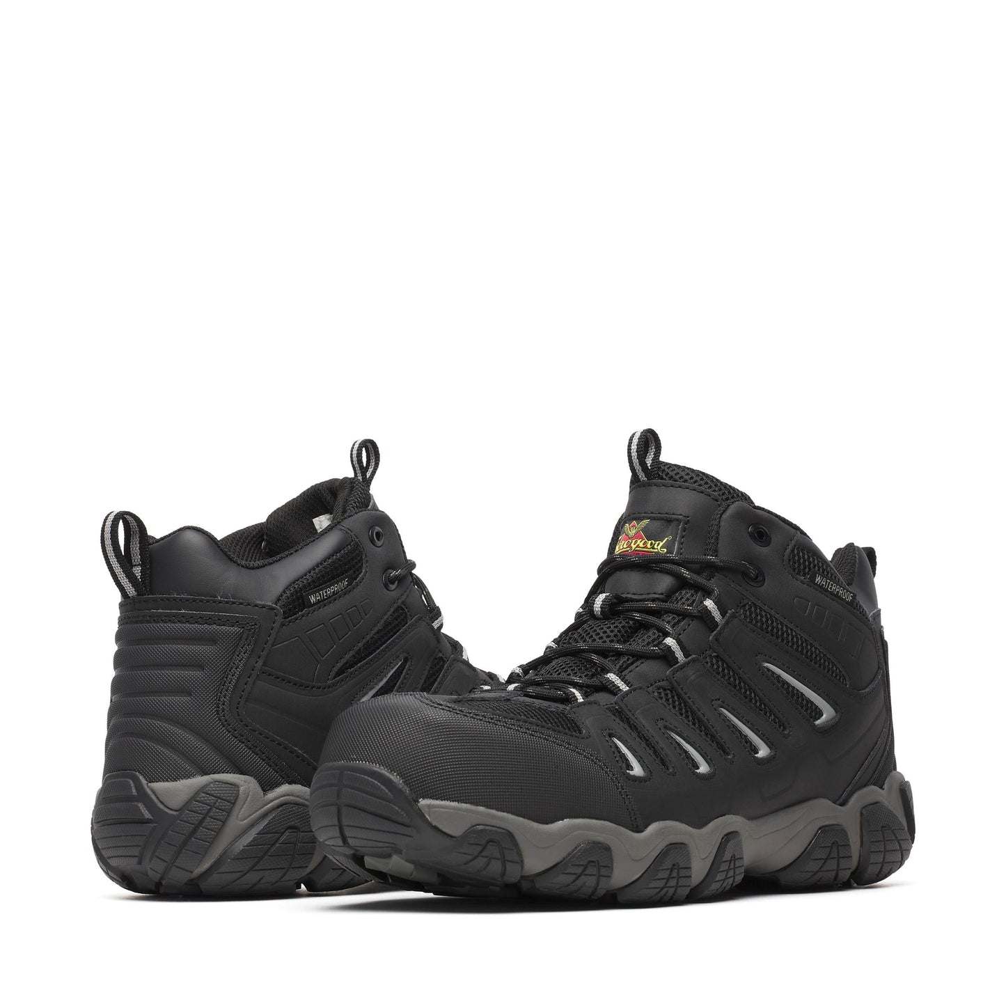 Men's Thorogood Crosstrex  WP Mid BlackGrey Comp Toe 5" - 804-6292