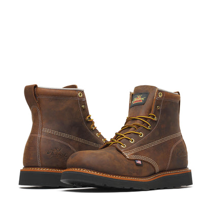 Men's Thorogood 6IN CRZYHRSE BLK WDGE RND TOE 6" - 814-4161