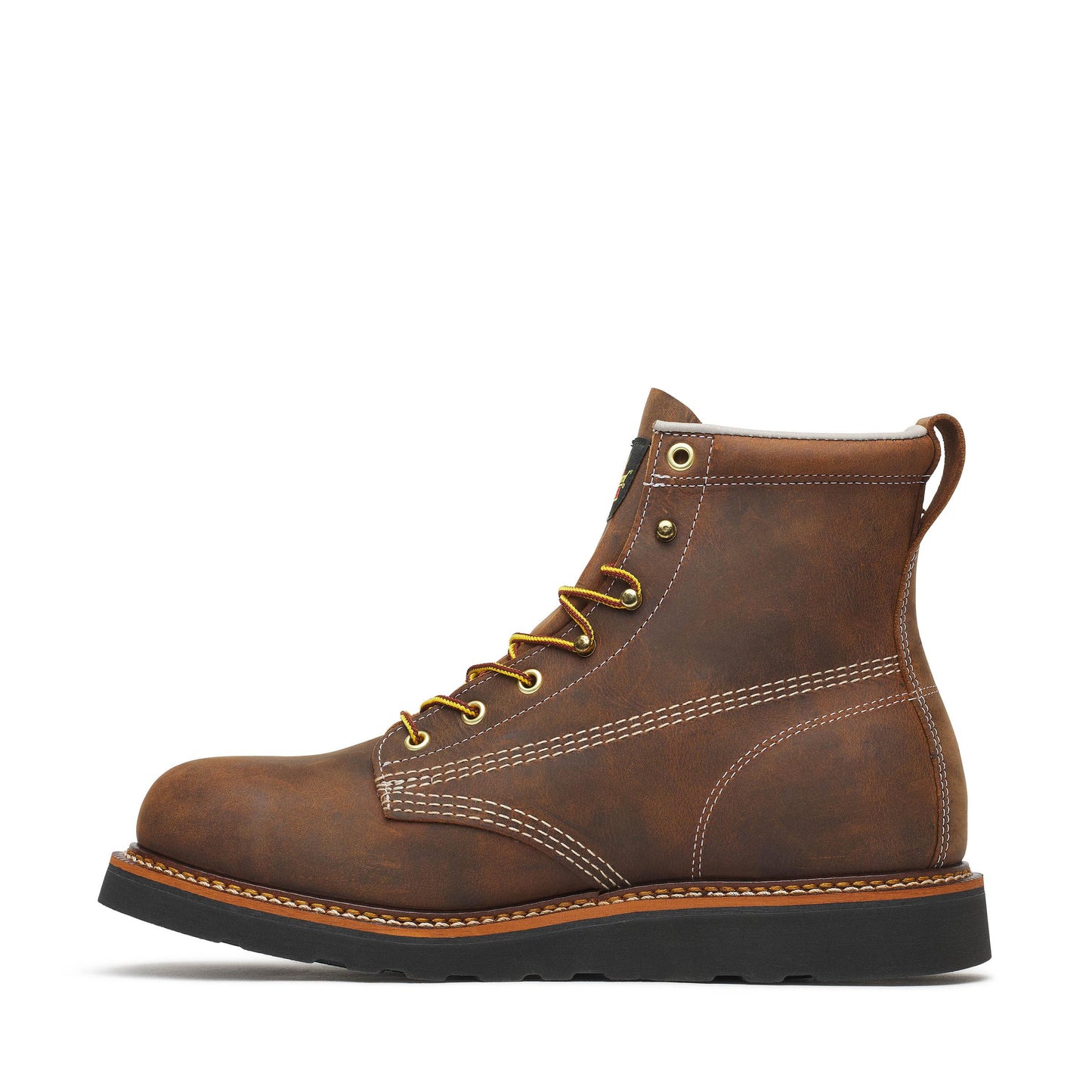 Men's Thorogood 6IN CRZYHRSE BLK WDGE RND TOE 6" - 814-4161