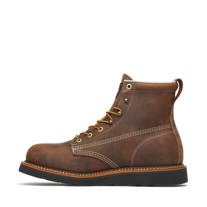 Men's Thorogood 6IN CRZYHRSE BLK WDGE RND TOE 6" - 814-4161