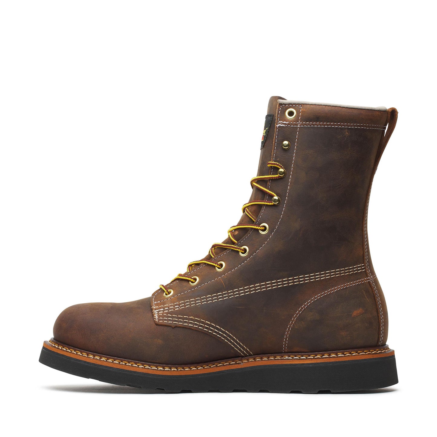 Men's Thorogood 8IN CRZYHRSE BLK WDGE RND TOE 8" - 814-4261