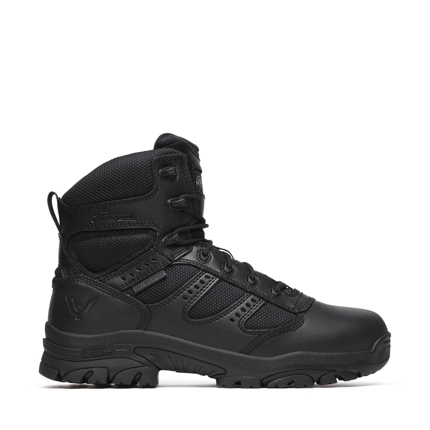 Men's Thorogood The Deuce  BBP WP  Black Polish Toe SideZip 6" - 834-6218